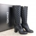 Chanel Quilted High Boots Heel 